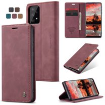 Dteck CaseMe for Samsung Galaxy A33 5G Wallet Case,Soft PU Leather Flip Case Magnetic Stand Flip Protective Cover Leather Case with ID & Credit Card Slots Holder Case for Galaxy A33 5G,Winered