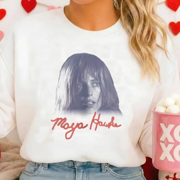 Maya Hawke Face White Mist Crewneck Sweatshirt Sizes S-5XL Goldengate