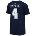 thumbnail image 3 of Youth Dak Prescott Navy Dallas Cowboys Name & Number Player T-Shirt, 3 of 3