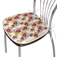 thumbnail image 3 of Spring Dining Chair Pad, Lively Colored Springtime Garden with Wildflowers Bouquet Arrangement with Leaves, Water Resistant Pillow with Straps for Seats, 12 Pieces Set, Multicolor, by Ambesonne, 3 of 5