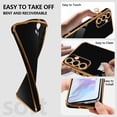thumbnail image 6 of Compatible with Samsung Galaxy A55 5G Case Cute Luxury Plating Design for Women Girly, Soft TPU Shockproof Reinforced Corners Protective Phone Case for Galaxy A55 5G 6.6", Black, 6 of 12