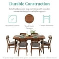 thumbnail image 4 of Best Choice Products 7-Piece Mid-Century Modern Upholstered Dining Set, Wooden Table w/ 6 Chairs - Walnut/Gray, 4 of 8