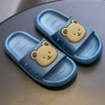 thumbnail image 4 of Zanarzt Toddler Summer House Slippers Kids Open Toe Comfy Cloud Slides Slippers Lightweight Soft Non Slip Sandals for Toddler Girls Children Bathroom Shower Summer Pool Beach Slippers Blue,US 15, 4 of 5