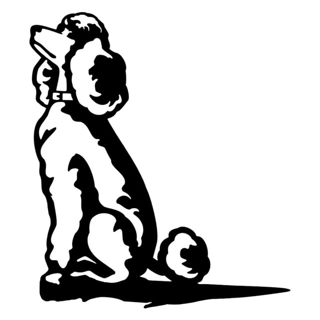 Estatua de Silueta de Perro Zulema Arte de Pared Ornamento para Jardín al Aire Libre Siluetas de Árboles