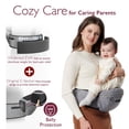 thumbnail image 4 of Portabebés Momcozy con asiento de cadera ajustable con cintura gris, 4 of 9