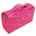 thumbnail image 2 of Handheld Pencil Case Large Capacity Multilayer 300 Holes Portable Stationery Organizer BoxRose Red, 2 of 14