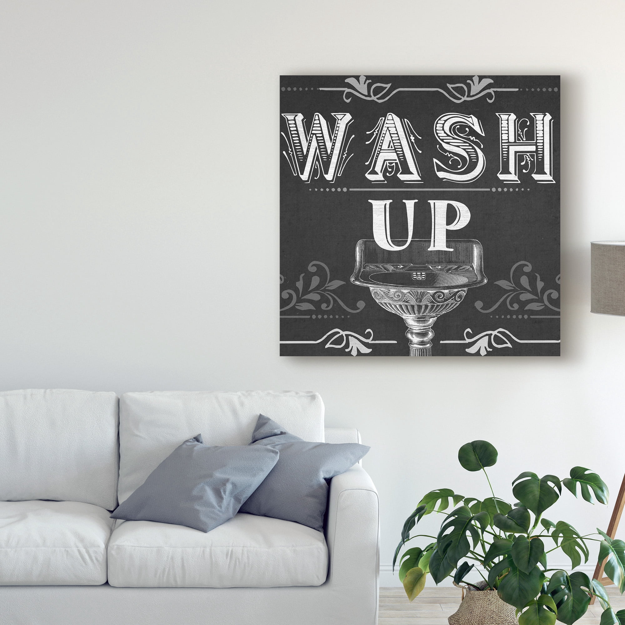 Trademark Fine Art 'Chalkboard Bath Signs III' Canvas Art by June Erica Vess