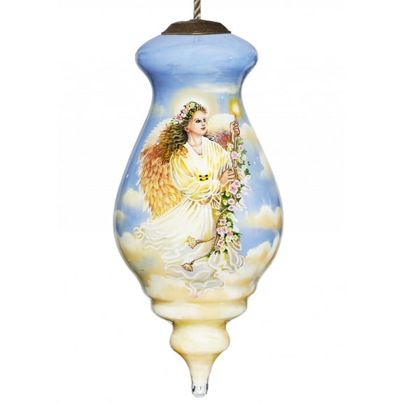 Angel Divine Hand Painted Mouth Blown Glass Ornament