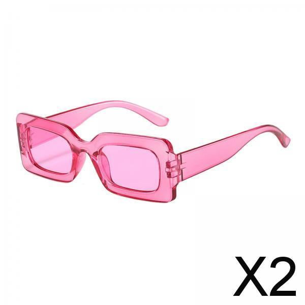 2x Gafas de Conducción Modernas, Protección , Gafas de Sol para Exteriores, Mujeres, Hombres, Gafas de Sol Rectangulares para Fiestas, Niñas, Damas, 2 piezas