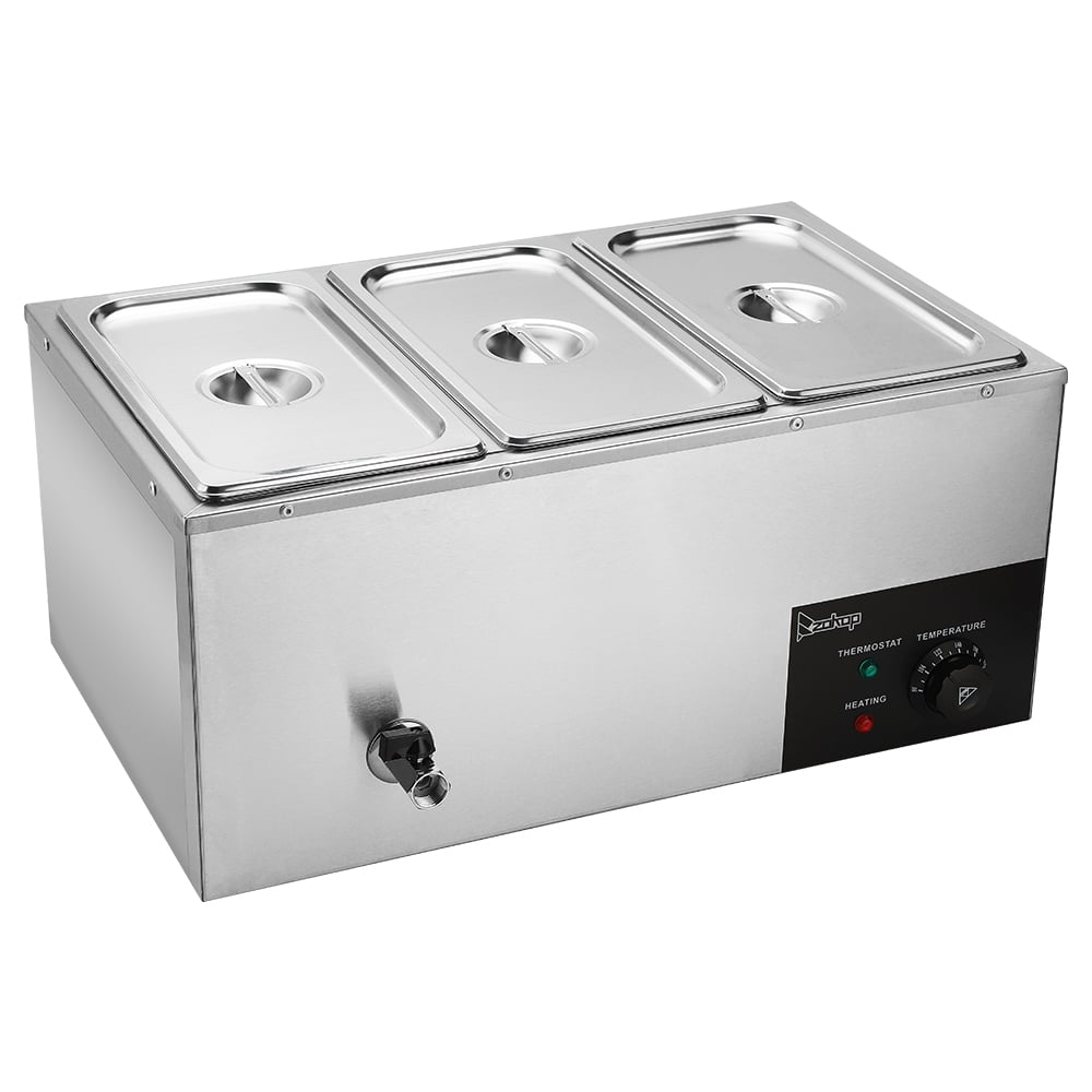 Ktaxon 6.9Qt 3Pan Electric Food Warmer Stainless Steel Food Warmer
