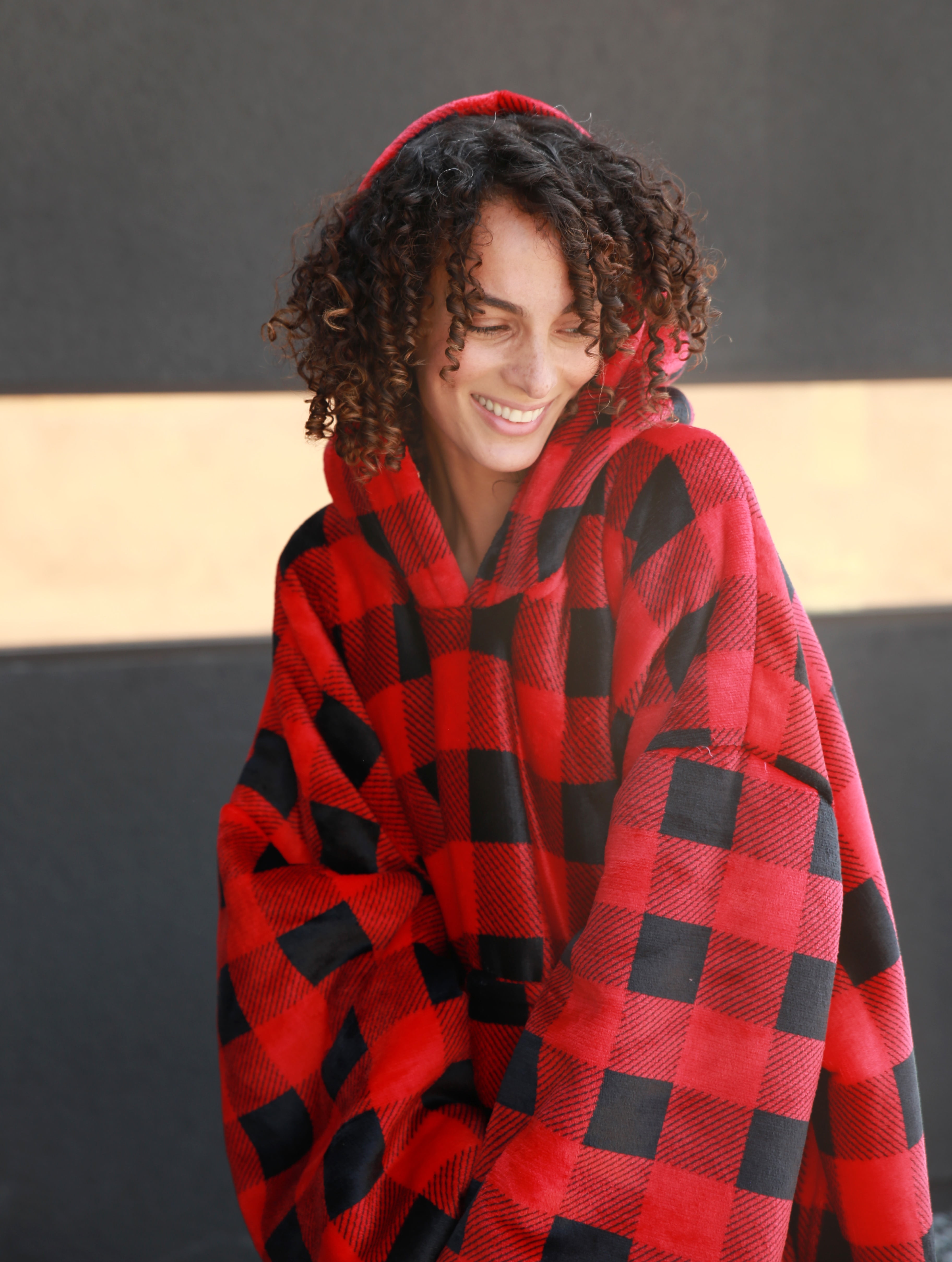 Oversized Hoodie Sweatshirt, Wearable Sherpa Blanket Pullover, Soft Warm Comfortable Portable Travel Sweater Pillow for Adults Men Women, Gift for Her