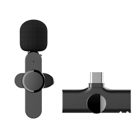 Upgraded（Plug-Play）Wireless Lapel Lavalier Microphone for iPhone iPad Recording,YouTube Facebook Live Stream,Vlog, Auto-Sync Wireless Mic with 2 Clips (No Need App/Bluetooth)