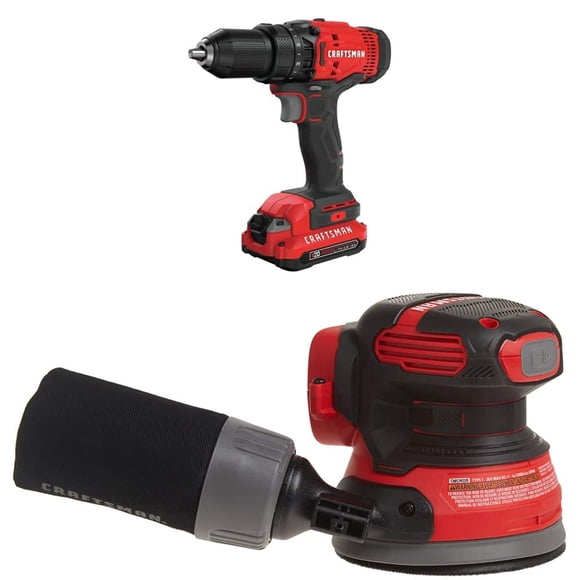Kit de taladro/destornillador inalámbrico y lijadora Random Orbit Craftsman V20