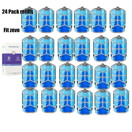 24 pcs Indoor Fruit Fly Trap and Gnat Trap Cartridges
