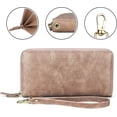 thumbnail image 5 of Wristlet Wallets for Women, Ladies PU Vegan Leather Clutch Wallet Zip around Phone Purse Card Holder Organizer, 5 of 6
