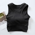 thumbnail image 7 of Uaswgudfs Womens U Back Sports Shaping Bras Padded High Neck Crop Workout Cotton Tank Tops, 7 of 7