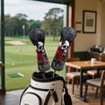 thumbnail image 3 of Uorisanigo Golf Club Headcover, 3pcs Skull Red Rose Golf Club Covers for Woods and Driver Fairway Hybrid, Form Fitting Design, Golfclub Head Covers for Men Women, Fits Most Golfs Clubs, 3 of 7