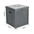 thumbnail image 6 of Topcobe 51 Gallon Resin Large Deck Box, Outdoor Patio Organization and Storage Furniture, Tools Box Toys for Garden Pool, Gray, 6 of 6