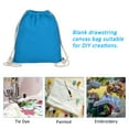 thumbnail image 5 of Uxcell Cotton Drawstring Bags Cotton Drawstring Backpack Foldable Sports Gym Bags Blue Purple 2Pcs, 5 of 6