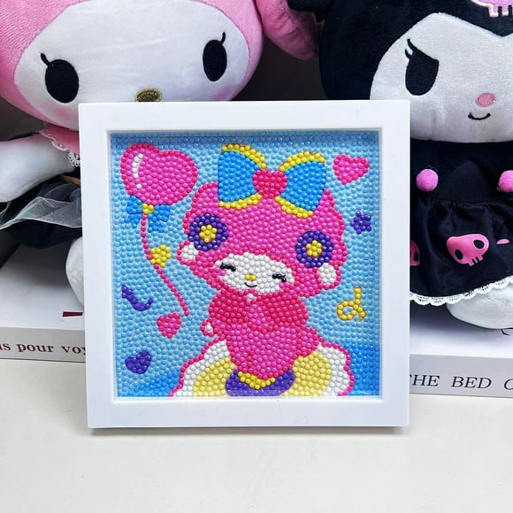 YIXINGCHEN Cute Anime 5D Diamond Drawing Kits, Gem Arts & Crafts Supplies with Frames, Cartoon Painting with Diamond, DIY Paint Supplies for Kid(Kumi) A1121-022