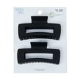 thumbnail image 2 of Time and Tru Women's Hair Claw Clip 2-Pack, Black, 2 of 7