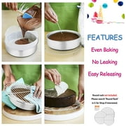 wruas Cake Pans,6 Inch Cake Pan Set of 2. Stainless Steel