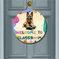 thumbnail image 2 of Welcome to Belgian Malinois Classroom Teacher Dog Mom Round Wood Sign Sheepdog Dog Lover Gifts Hanging Wall Home Decor - 02015, 2 of 5