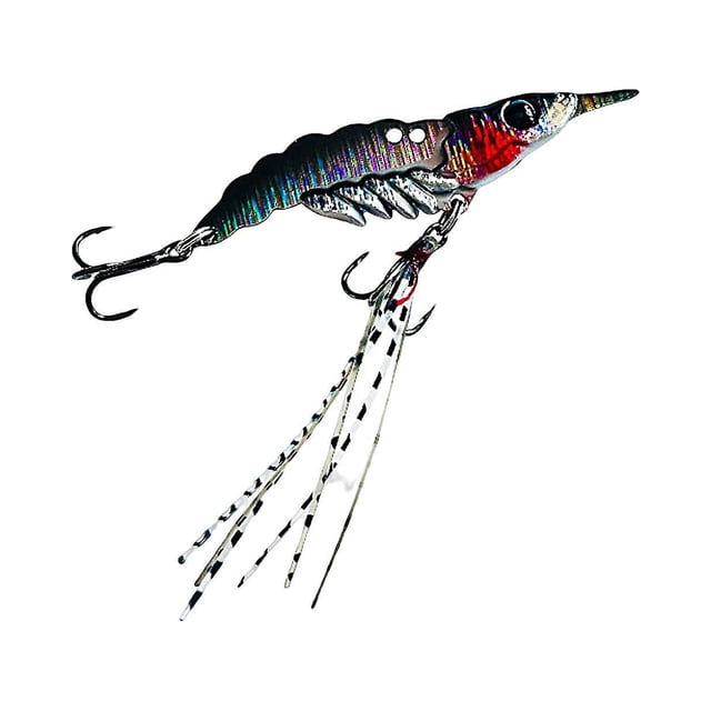 8/12g/19g Señuelo de pesca Diseño de simulación Piel vívida Gancho afilado Color brillante Borlas de silicona Atracción de peces Universal Fundición larga Vib Cyan River Shr