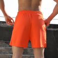 thumbnail image 3 of Vedolay Men Trousers Casual Men's Casual Linen Pants Elastic Waist Drawstring Cotton Trousers,Orange M, 3 of 5
