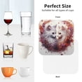 thumbnail image 6 of Lsque White Red Cat Couple Pattern 4" Drink Coasters Set of 4, PVC Leather Absorbent Coasters, Table Coaster Set Decorative Coffee Cup Coasters Housewarming Gift -Square, 6 of 6