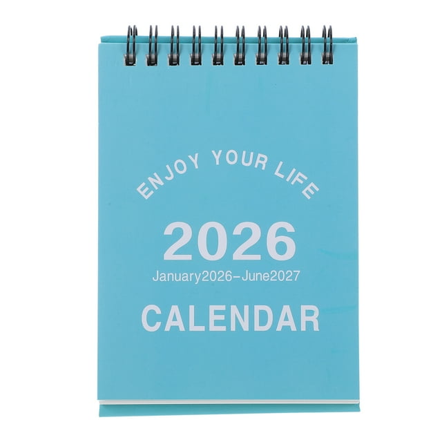 Mini calendario de escritorio 2026: Calendario mensual compacto y plegable para escritorio 2026 - Para organizar el hogar, la escuela y la oficina (Lake Green)