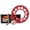 Red Rear Sprocket, variant on Primary Drive Alloy Kit & Gold X-Ring Chain Red Rear Sprocket