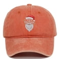 thumbnail image 2 of XIAOCHA Mens Embroidered Washed Baseball Cap Shapeable Brim Farm Ball Hat,Orange, 2 of 3