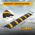 thumbnail image 3 of Yeshouse Rubber Speed Bump, 2 Pack 6FT 2 Channel Recycled Rubber Temporary Speed Bumps,22000 LBS Load Capacity, Industrial-Grade Traffic Calming Hump for Parking Lots, Garages & Roads, 3 of 8