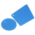 thumbnail image 4 of 5 alfombrillas de silicona multiusos con diseño de panal (2 redondas y 3 cuadradas), color azul, 4 of 14