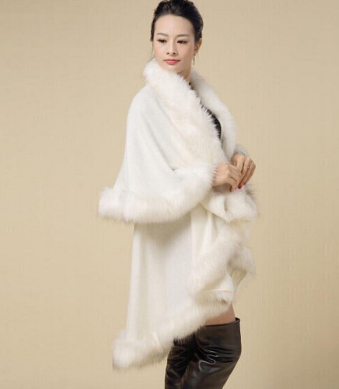 faux fur cloak
