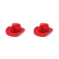 thumbnail image 4 of Minnieouse Sombreros de vaquero Diseño especial Gorras masculinas cómodas y suaves Estilo simple Gorra cómoda Decorativa al aire libre Rojo M (56-58 cm) 2piezas, 4 of 6