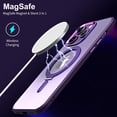 thumbnail image 6 of MagSafe Compatible Hybrid Case with Kickstand Ring Holder for iPhone 15 Pro Max - Purple, 6 of 8