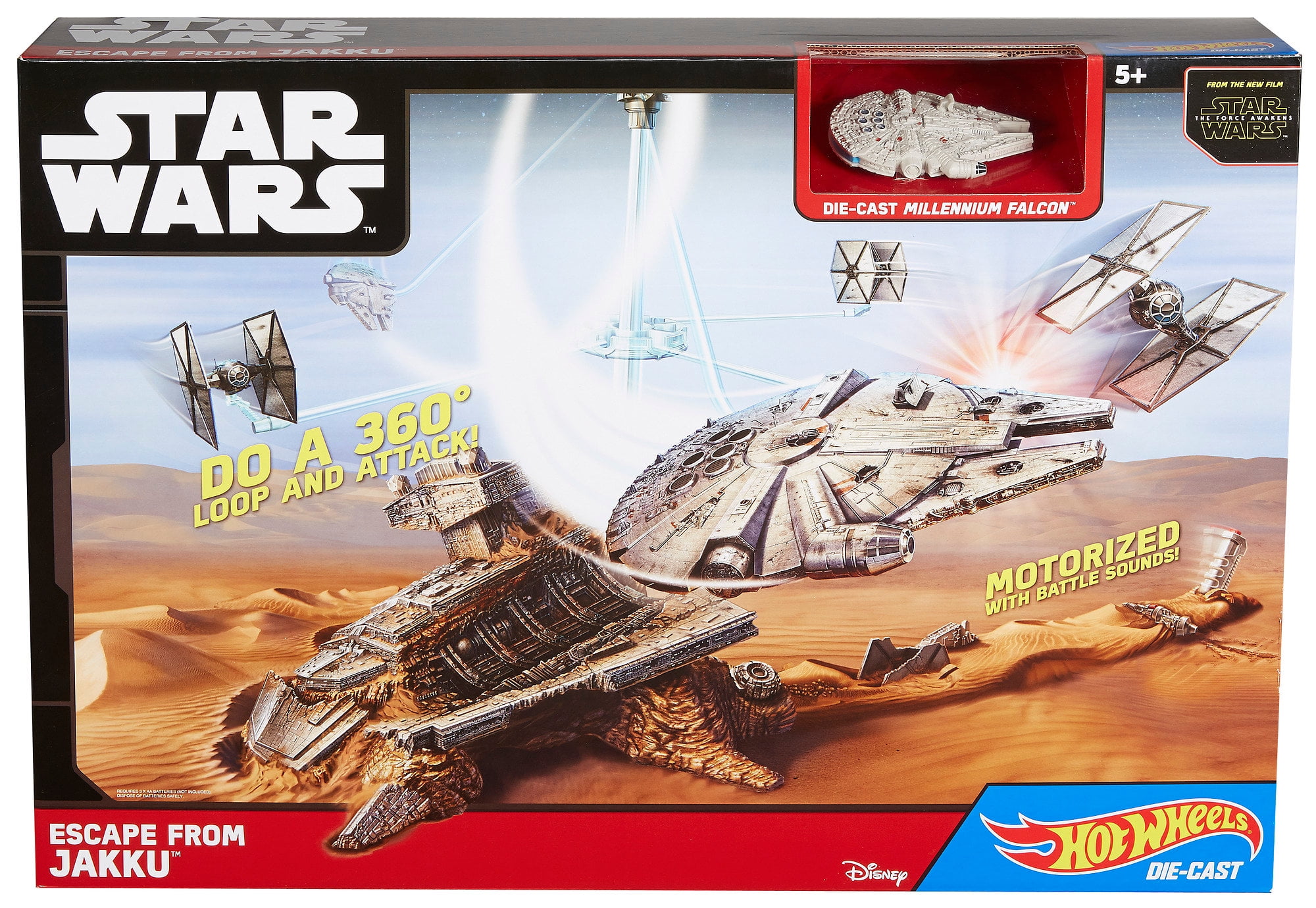 hot wheels star wars escape from jakku play set