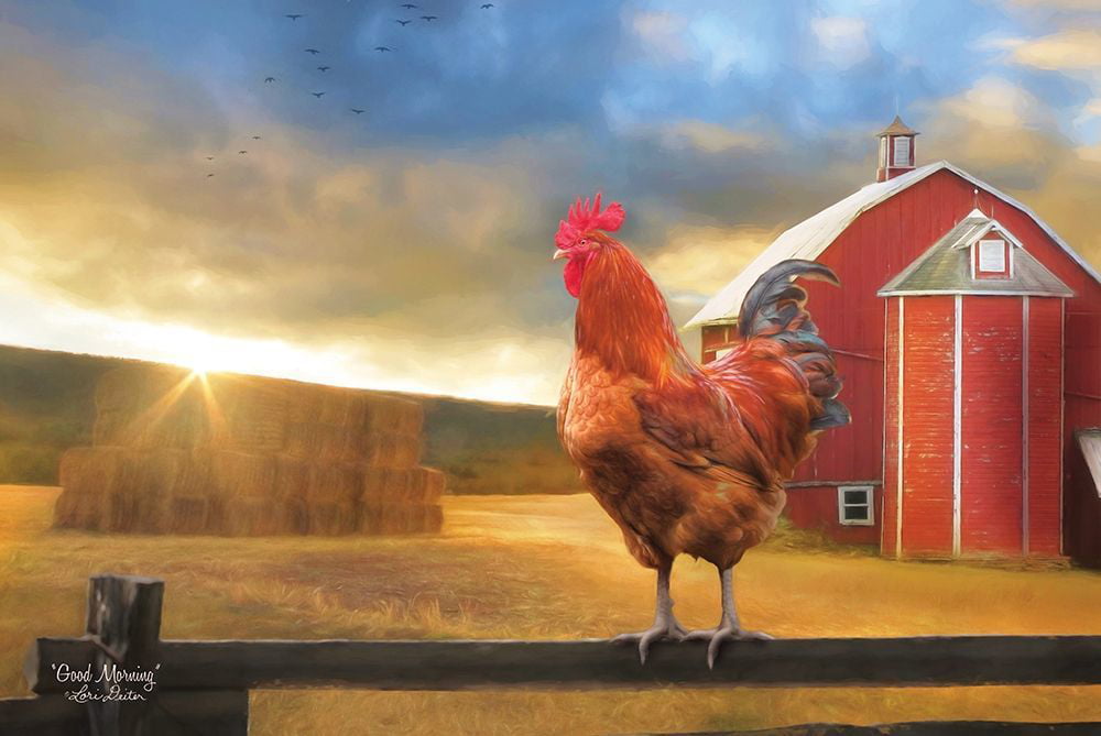 Good Morning Rooster Poster Print By Lori Deiter Walmartcom