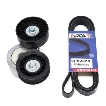 MOCA AUTOPARTS Serpentine Drive Belt Component Kit Fit for 1999-2003 Jeep Grand Cherokee 4.7L & 2002-2003 Jeep Liberty 3.7L