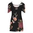 thumbnail image 5 of Leesechin Womens Plus Size Dresses Ladies Casual Loose Summer Floral Printed Tank Dress Beach Sundress off Shoulder Dresses, 5 of 5