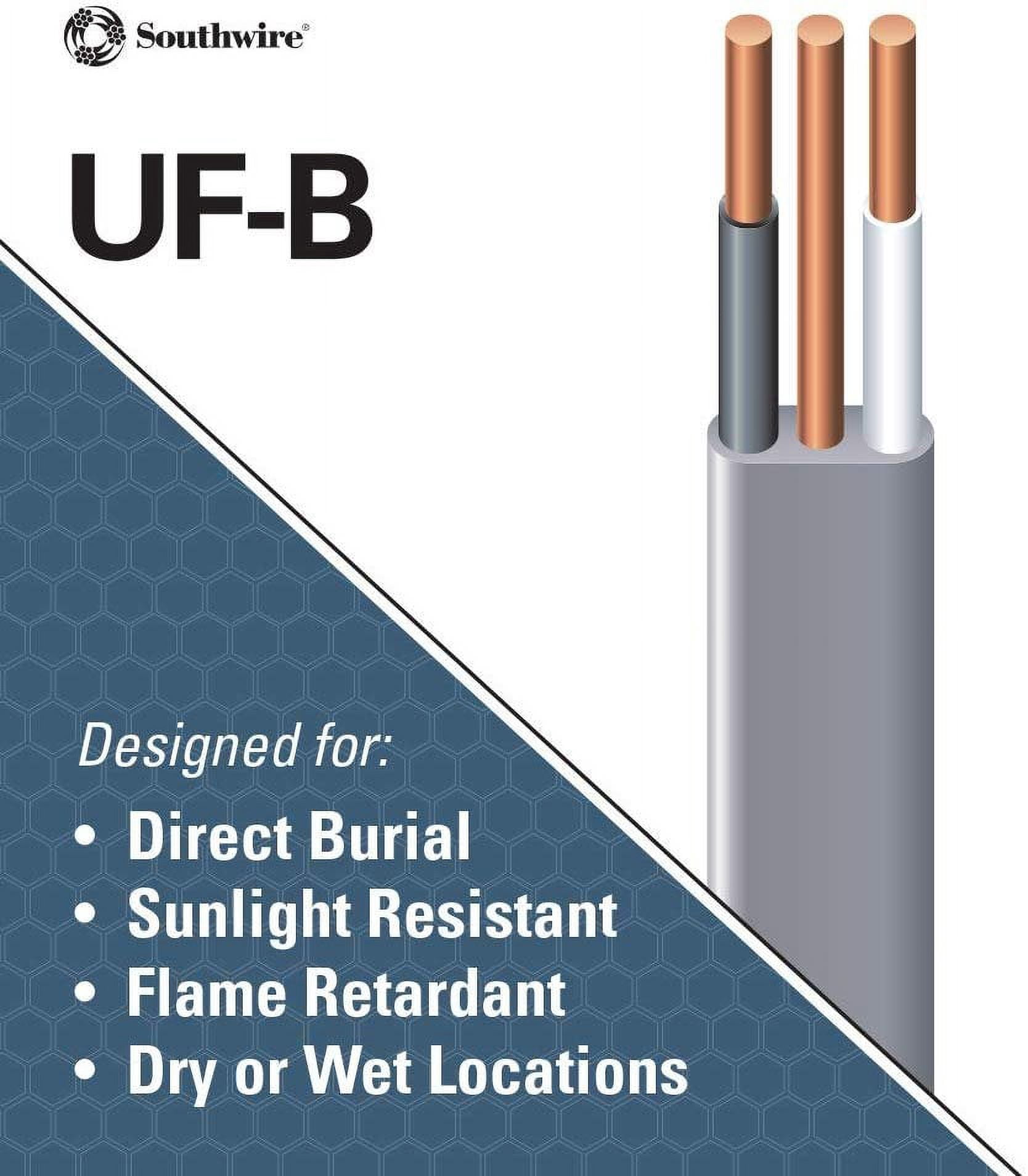 Southwire 13055921 12/2WG UF Wire 25-Foot