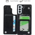 thumbnail image 3 of for Galaxy S21 Plus /S21+ Wallet Case with RFID Blocking Card Holder,PU Leather Double Magnetic Buttons Stand Wrist Strap Shockproof Case for Samsung Galaxy S21 Plus 5G 6.7",Heart Black, 3 of 16
