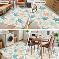 thumbnail image 6 of Teal Red Coastal Area Rugs Collection 2.7'x5', Retro Beach Nautical Sea Turtle Coral Non Slip Indoor Rectangle Throw Runner Rug Floor Mat Carpet for Living Room Dining Table Bedroom Nursery, 6 of 9