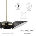 thumbnail image 4 of Modway Journey 3-Light 3" Arm Pendant in Black, 4 of 10