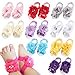 thumbnail image 3 of Elesa Miracle Toddler Baby Girl's Barefoot Sandals Value Set (10 Pairs - Chiffon Rhinestone Flower), 3 of 4