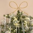 thumbnail image 6 of Christmas Decorations Gold Glass Rhinestone Bow Tree Topper, Christmas Tree Top Decoration for Indoor Outdoor Home Room Party, Christmas Tree Ornaments Xmas Tree Toppers Decor 2025, 6 of 12