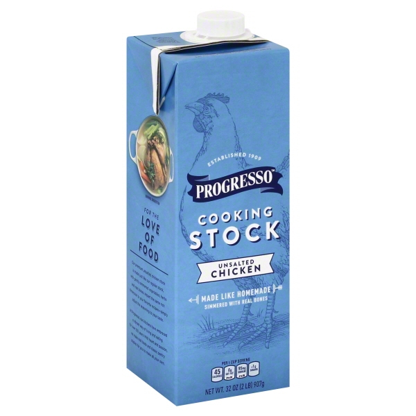 Progress Unsalted Chicken Stock 32 oz Aseptic Pk
