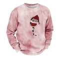 thumbnail image 4 of XDZJLR Mens Christmas Sweatshirt Xmas Glass Themed Casual Hoodless Sweatshirt Comfortable Dailywear Light Pink Xl, 4 of 4
